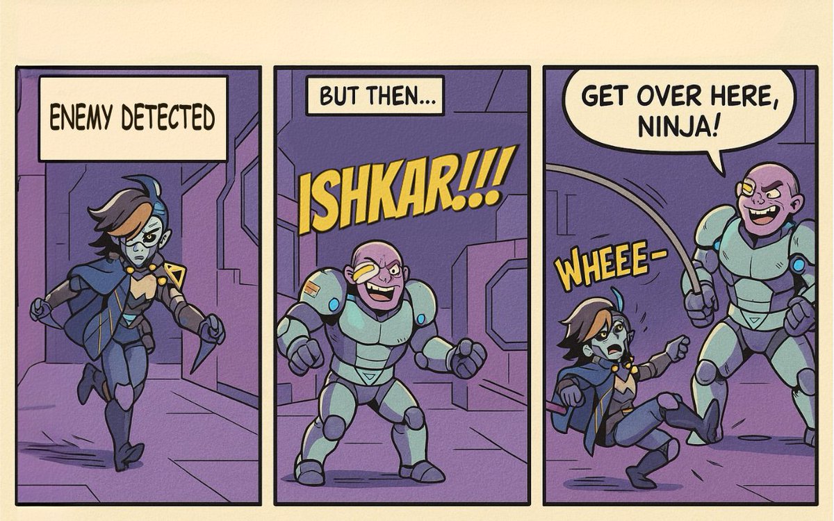 Ishkar: “They’ll never see me coming.”

Trog: “Unseen? Not on my watch.”

 Tether goes brrr