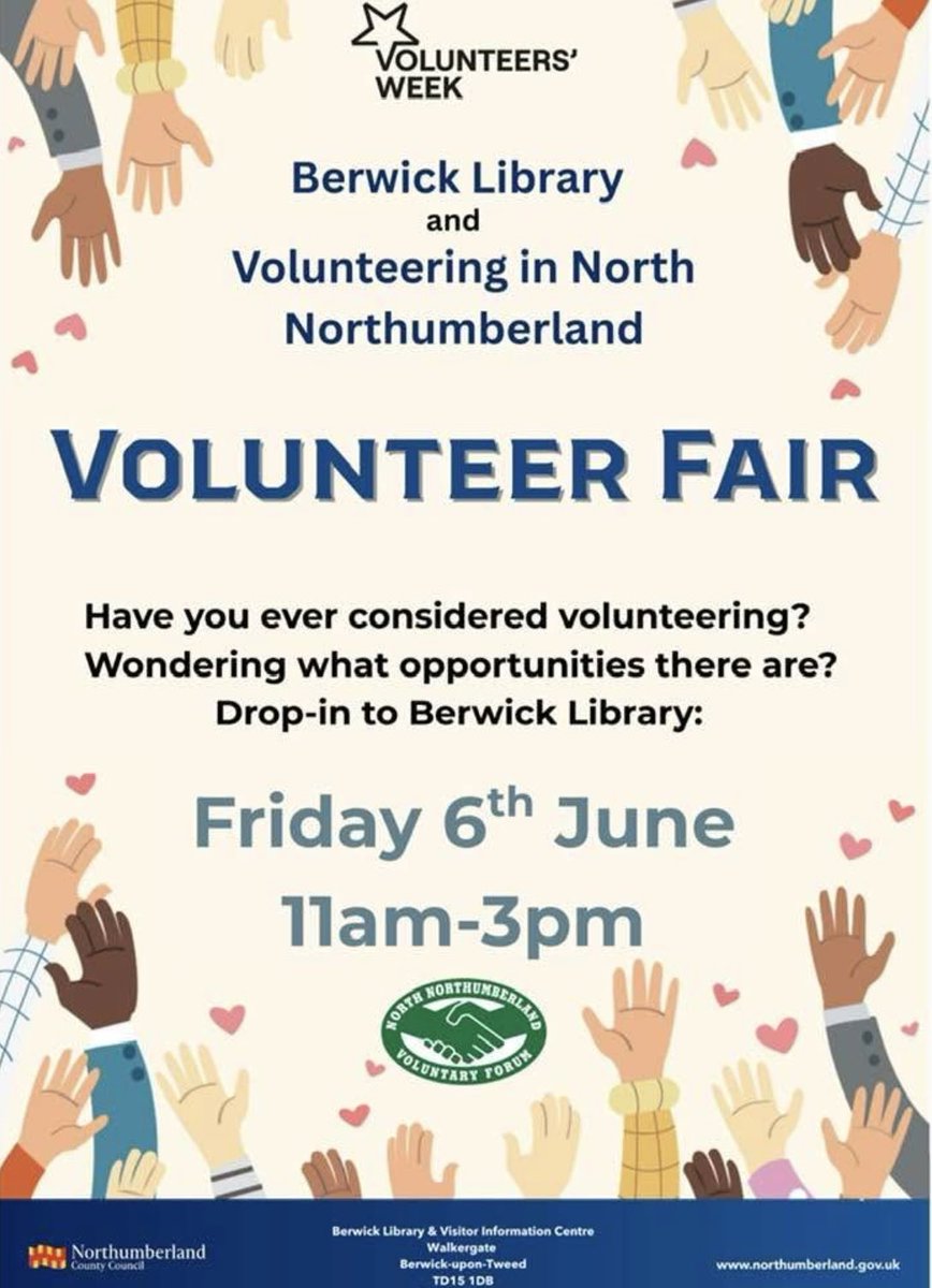 Today!

Friday 6 June 
Berwick Library
11am - 3pm 

#volunteerweek2025