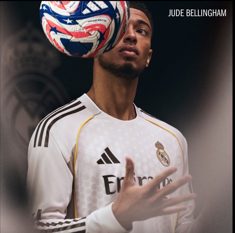 MadridXtra's tweet photo. Jude Bellingham x Real Madrid home kit! 🥶🤍 https://t.co/0Y2AgXa3L8