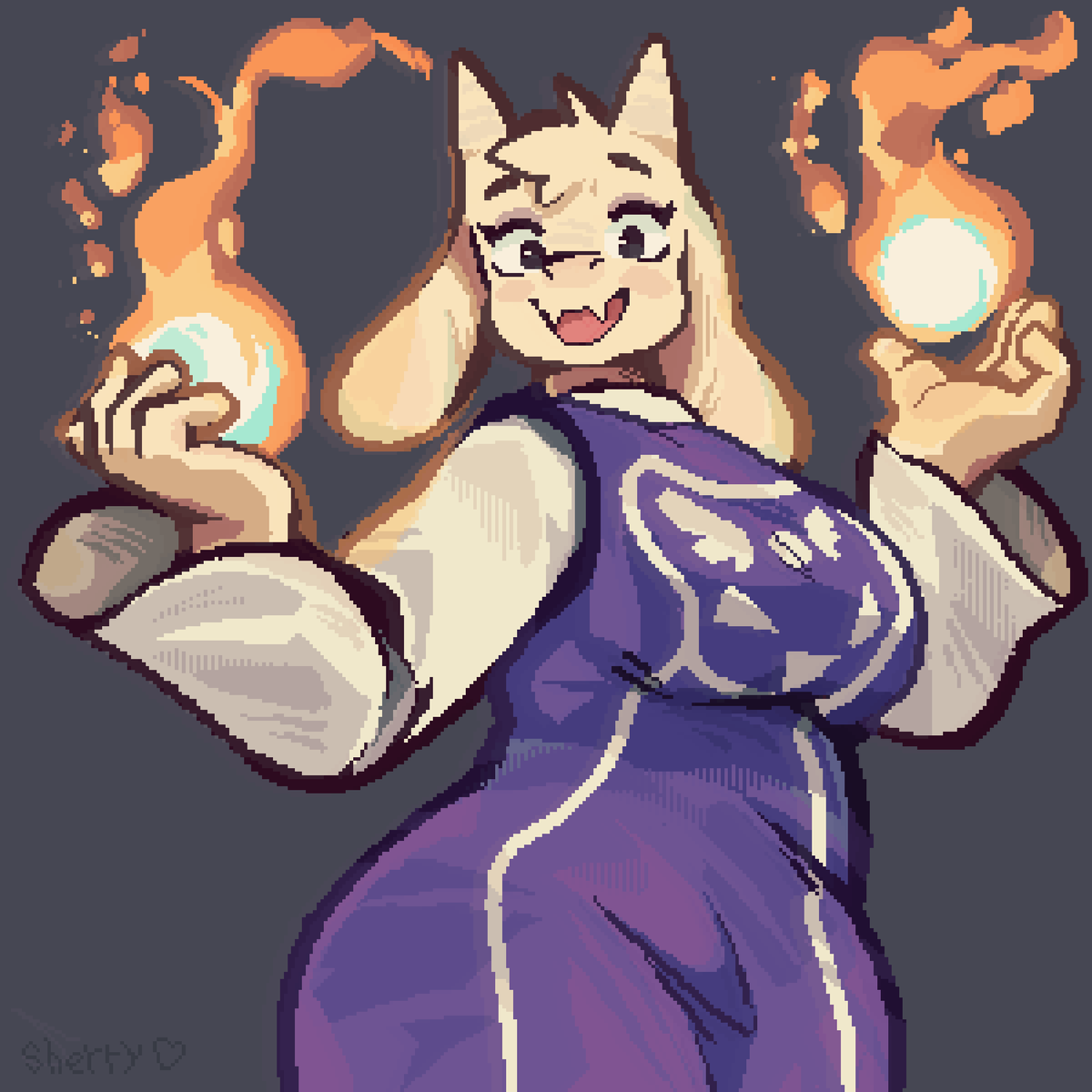 I did a another Toriel pic haha, this time on Aseprite #undertale #DELTARUNE