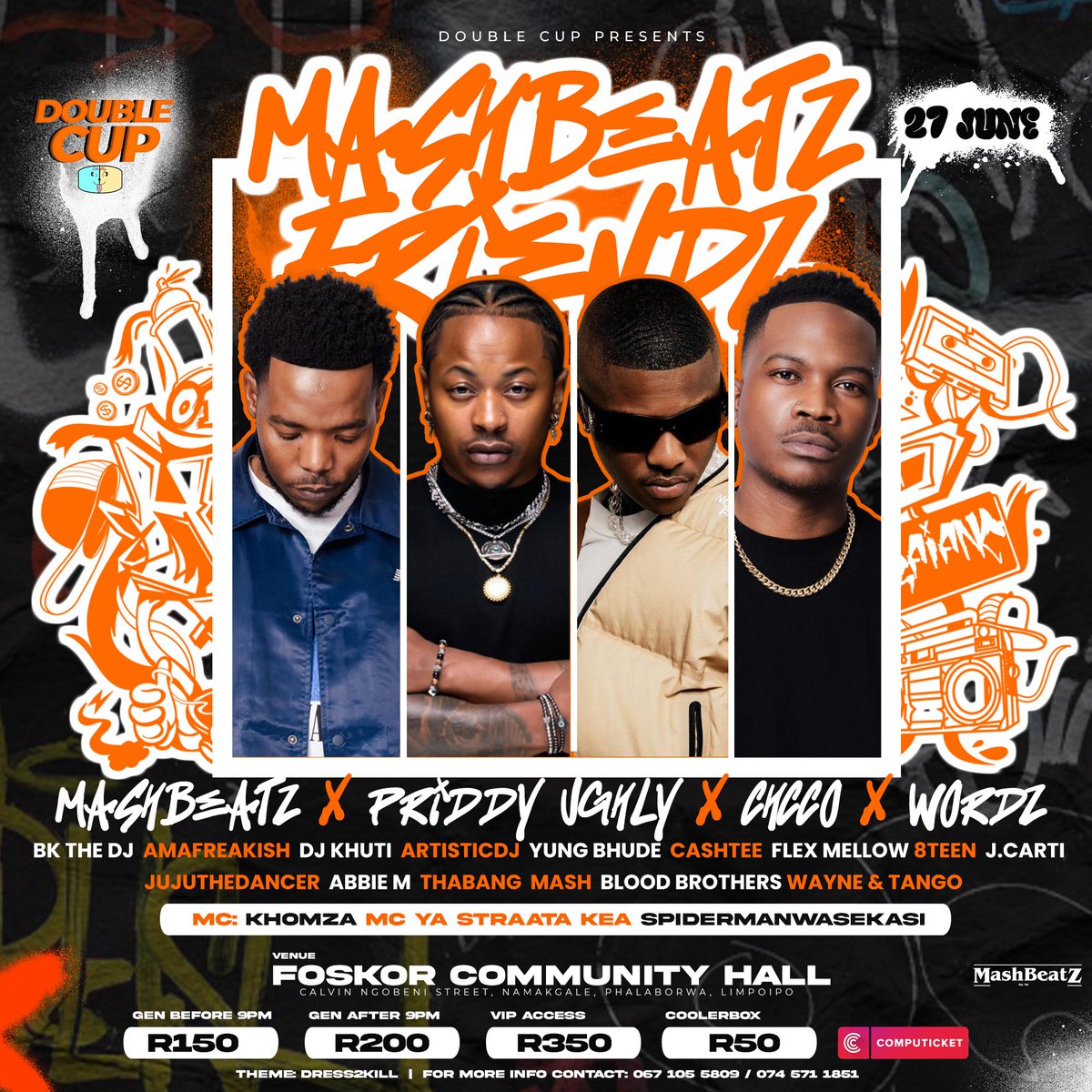 BrandChilly's tweet image. Limpopo Phalaborwa can’t wait to Host one of the best producers in the world Mashbeat 🔥🔥🧡🏀🚀🫡. @MashBeatz_ 
#MashbeatsandFriends #DoubleCup #TheSecretFrequency #Chillythebrand 🇿🇦

Cassper Pretoria #RHODurbanS5 Elon #SweetGuluvalsOutNow 
#BAL5 Minnie