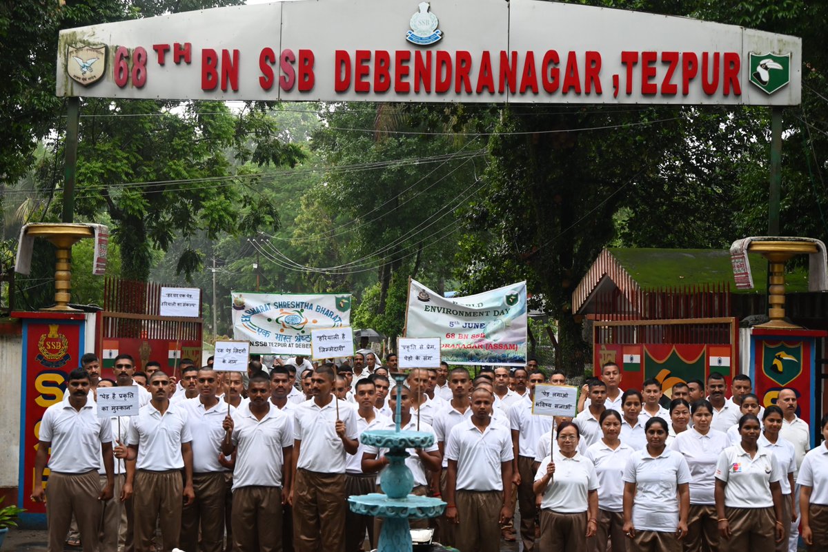 A cycle rally was organised by 68th Bn SSB, Debendranagar in the light of "Ek Bharat Shresth Bharat" on 05.06.2025. The objective of the event was to promote cultural integrity and mutual understanding among the local population