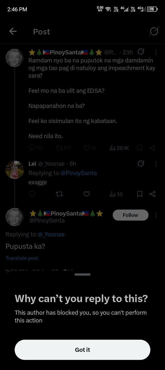 _Yoonae's tweet image. Bakit mamba block hahahah galawang engot eh