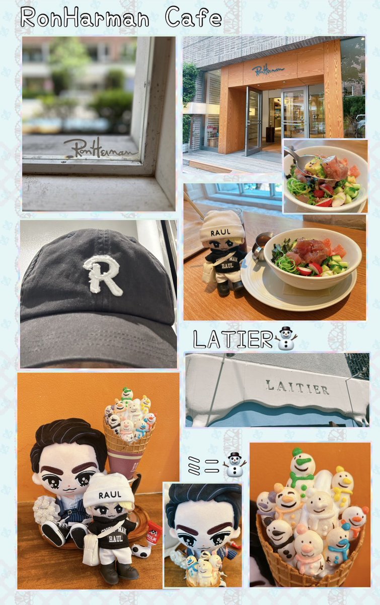 レティエ行ってきた⛄
今日15時までだって！撮影入るって😏
近所で芸人さん撮影してた
なんだっけあの人🤔べぬぅ

ランチ姪っ子が予約してくれてた
ロンハカフェ行った🤍
Rのラウちゃんと同じ🧢被ってたら
ちょ毎度有難うございます
とか言われて恥ずかった😂
ありがと姪っ子今度一緒に来よ

さ帰ろ🚃