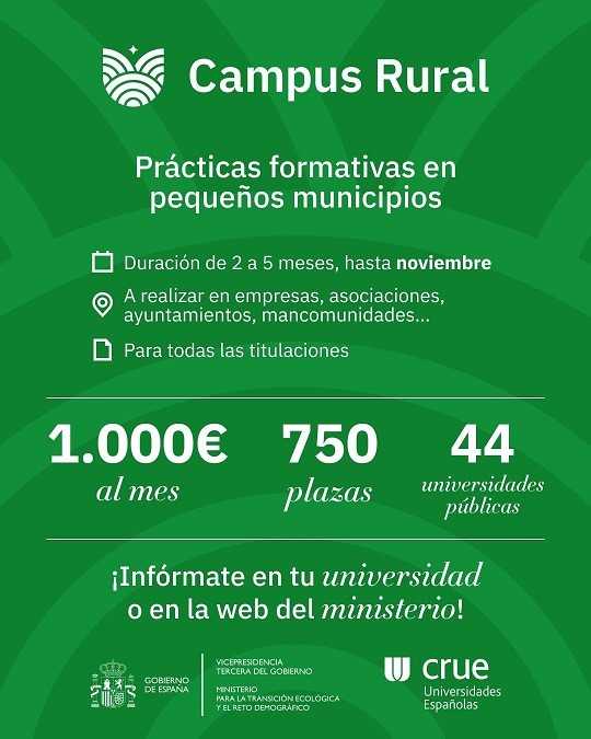 Subdelegación del Gobierno en Málaga (@gobiernomalaga) on Twitter photo 🏡 ¿CONOCES CAMPUS RURAL?
✅ 1º programa nacional de inmersión académica rural 👉Iniciativa de <a href="/educaciongob/">Ministerio de Educación, FP y Deportes</a>, <a href="/mitecogob/">Transición Ecológica y Reto Demográfico</a> y <a href="/CrueUniversidad/">Crue Universidades</a>
🎯Atraer talento joven a pequeños municipios en riesgo de despoblación
🔷La <a href="/InfoUMA/">Universidad de Málaga</a> participa.
🔗 miteco.gob.es/es/reto-demogr… 🏡 ¿CONOCES CAMPUS RURAL?
✅ 1º programa nacional de inmersión académica rural 👉Iniciativa de <a href="/educaciongob/">Ministerio de Educación, FP y Deportes</a>, <a href="/mitecogob/">Transición Ecológica y Reto Demográfico</a> y <a href="/CrueUniversidad/">Crue Universidades</a>
🎯Atraer talento joven a pequeños municipios en riesgo de despoblación
🔷La <a href="/InfoUMA/">Universidad de Málaga</a> participa.
🔗 miteco.gob.es/es/reto-demogr…