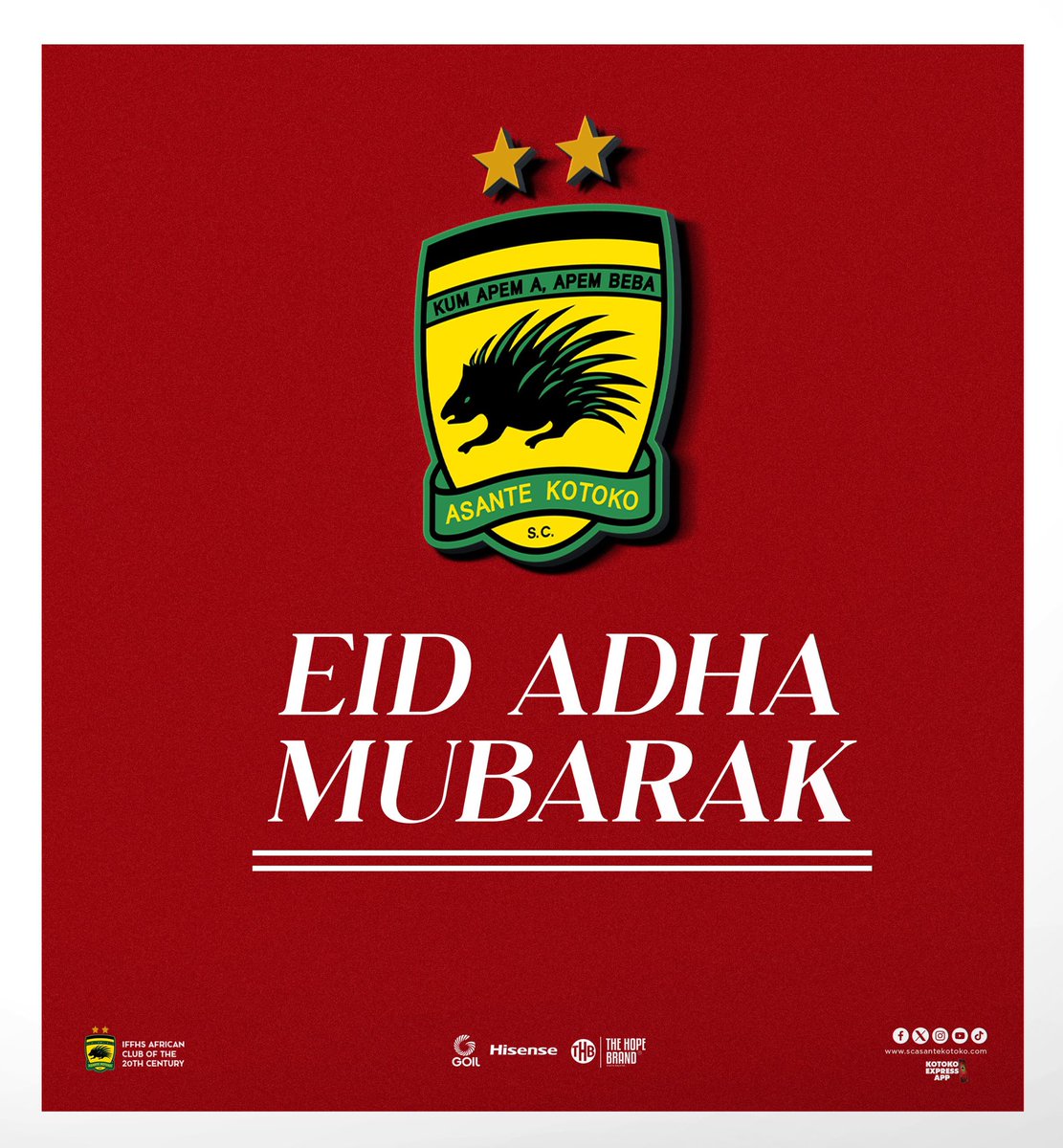 AsanteKotoko_SC's tweet photo. عيد مبارك لجميع المسلمين 🕌 https://t.co/zZmxd8CJ65