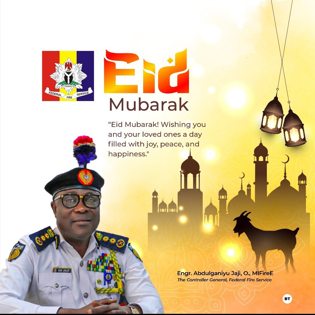 As we celebrate this joyous occasion, the Federal Fire Service extends heartfelt wishes to all our Muslim officers, their families, and the entire nation.

May this Eid bring peace, happiness, and renewed strength to serve our communities with dedication and compassion.

Eid