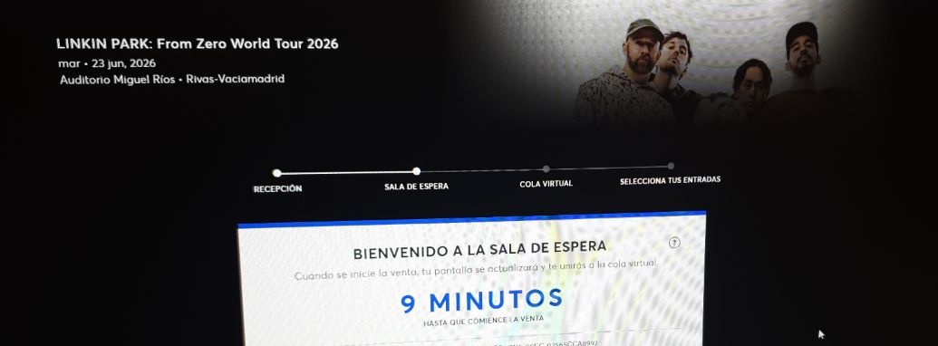 9 minutos para intentar pillar entradas para Linkin Park
Ahora os entiendo a las Swifties el año pasado.  Qué nervios