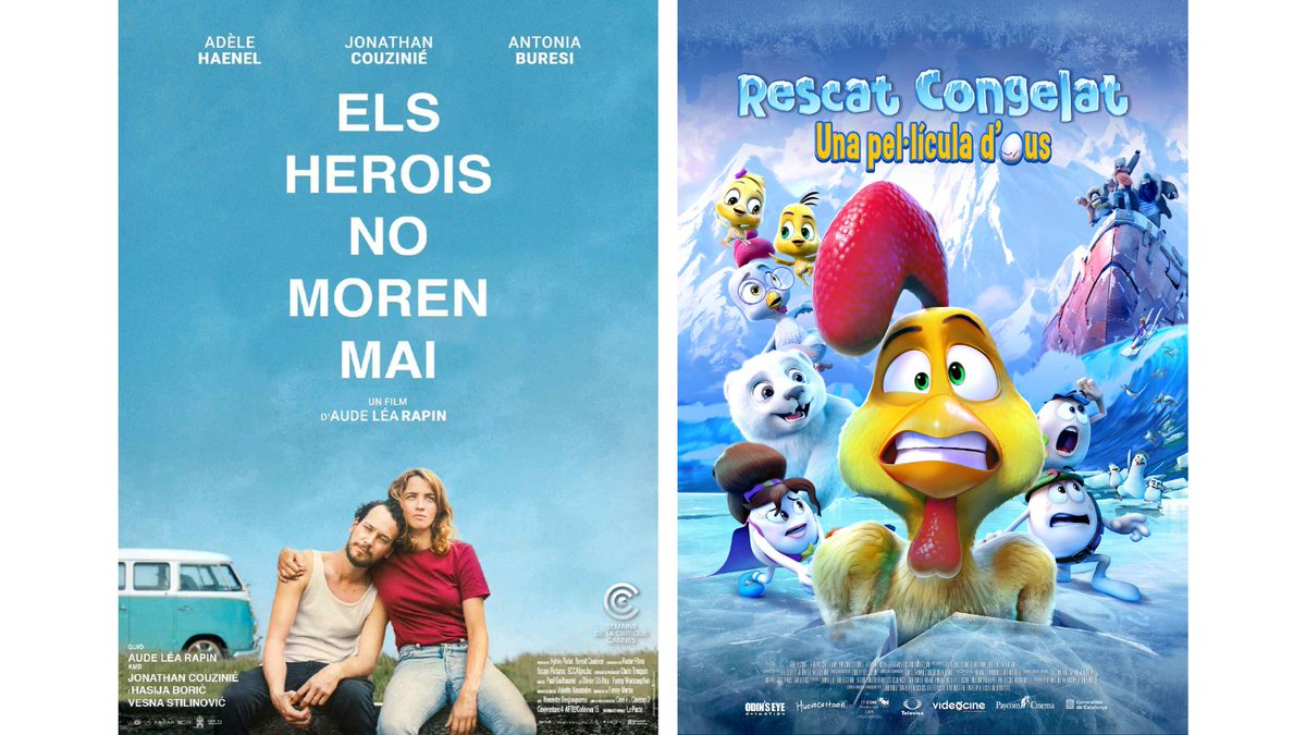 Consorci per a la Normalització Lingüística (@cpnlcat) on Twitter photo No et perdis les estrenes en català del cap de setmana!
🥚 Rescat congelat. Una pel·lícula d'ous (versió doblada en català)
🎥 Els herois no moren mai (versió original subtitulada en català)
Horaris i sales a <a href="/cat_cine/">Cinema i sèries en català</a>: gencat.cat/llengua/cinema/ No et perdis les estrenes en català del cap de setmana!
🥚 Rescat congelat. Una pel·lícula d'ous (versió doblada en català)
🎥 Els herois no moren mai (versió original subtitulada en català)
Horaris i sales a <a href="/cat_cine/">Cinema i sèries en català</a>: gencat.cat/llengua/cinema/