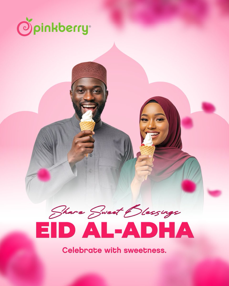 To sweetness, togetherness, and shared blessings.
Eid Mubarak from Pinkberry. 🌙✨#EidMubarak #Pinkberryghana #Pinkberry #Froyo