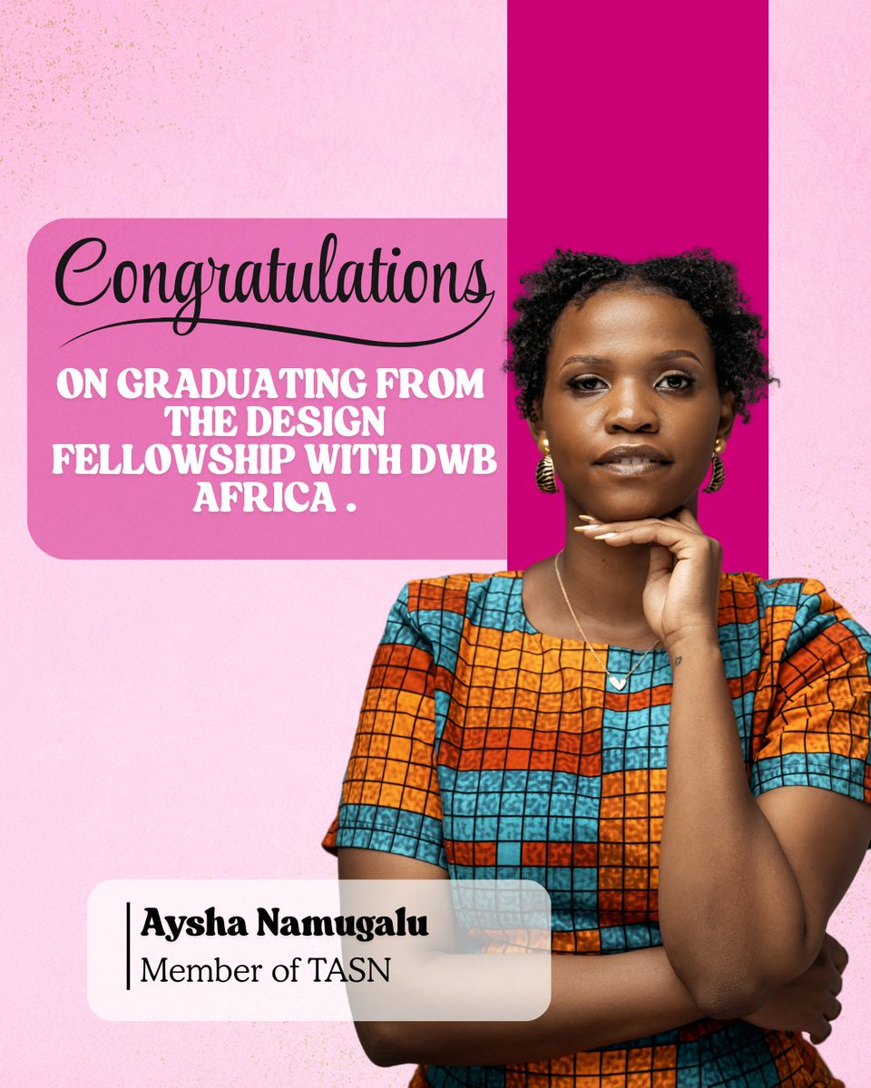 The African Sisters Network 🌍 (@africansisters_) on Twitter photo Sister Spotlight ✨
We’re celebrating <a href="/aysha_namugalu/">Aysha Namugalu</a> , a recent graduate of the DWB Africa Design Fellowship!
#TheAfricanSistersNetwork #SisterSpotlight #WomenInDesign #ScienceMeetsDesign #BeSeenBeHeard Sister Spotlight ✨
We’re celebrating <a href="/aysha_namugalu/">Aysha Namugalu</a> , a recent graduate of the DWB Africa Design Fellowship!
#TheAfricanSistersNetwork #SisterSpotlight #WomenInDesign #ScienceMeetsDesign #BeSeenBeHeard