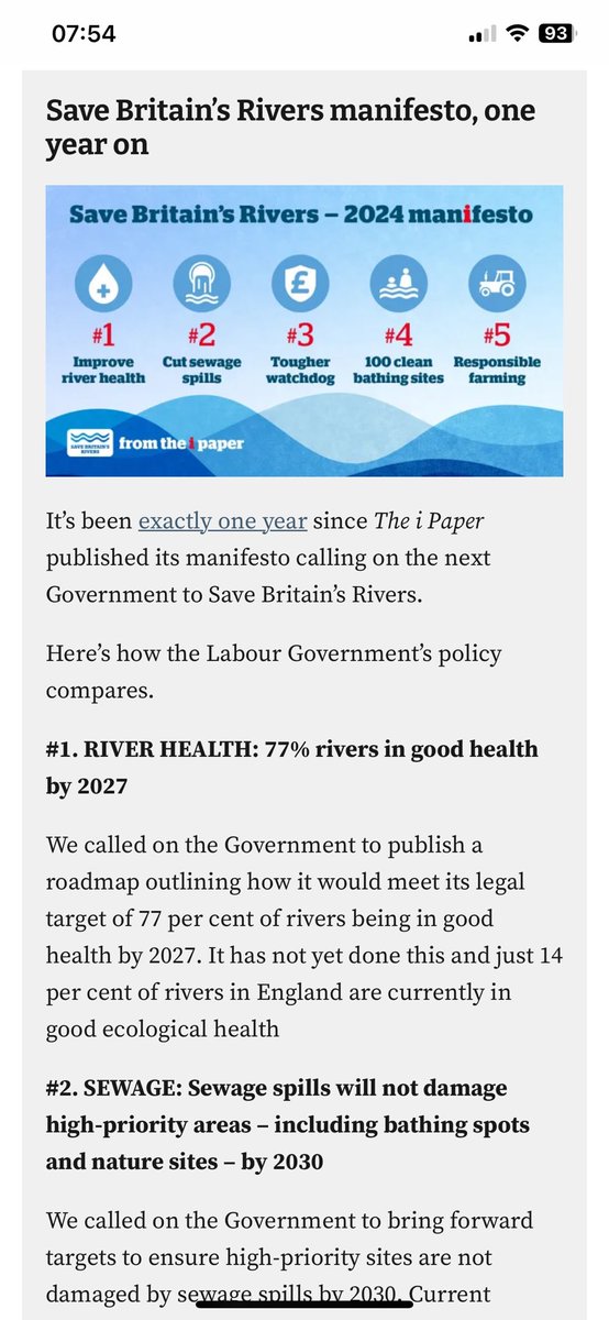 olyduff's tweet image. 🐟 Until today, water bosses could still be paid bonuses if their firm was caught illegally dumping sewage in UK rivers and seas!
A victory for @theipaper’s Save Britain’s Rivers campaign.
BUT it’s only the start. Here’s what needs to happen next 👇
inews.co.uk/news/finally-w…