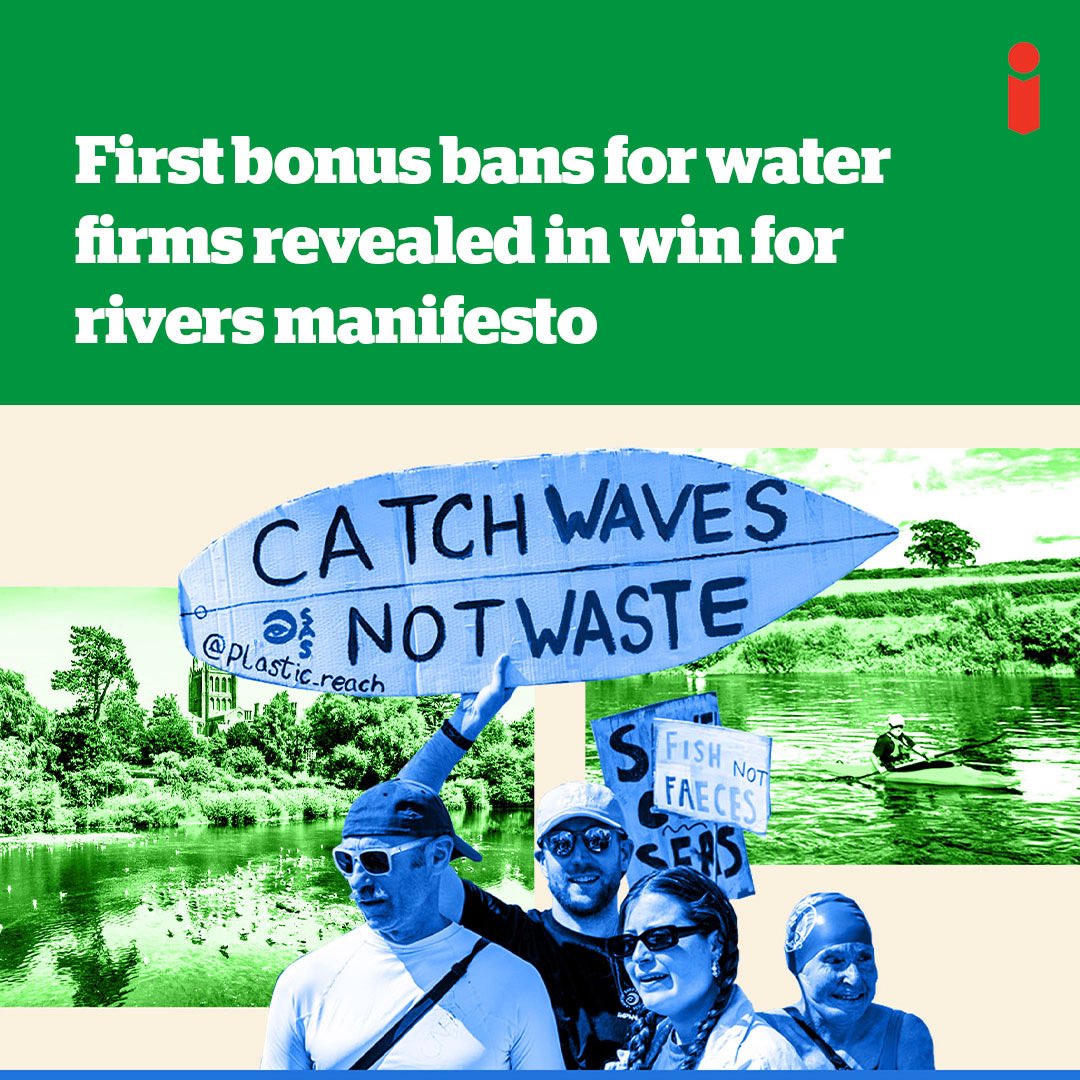 olyduff's tweet image. 🐟 Until today, water bosses could still be paid bonuses if their firm was caught illegally dumping sewage in UK rivers and seas!
A victory for @theipaper’s Save Britain’s Rivers campaign.
BUT it’s only the start. Here’s what needs to happen next 👇
inews.co.uk/news/finally-w…