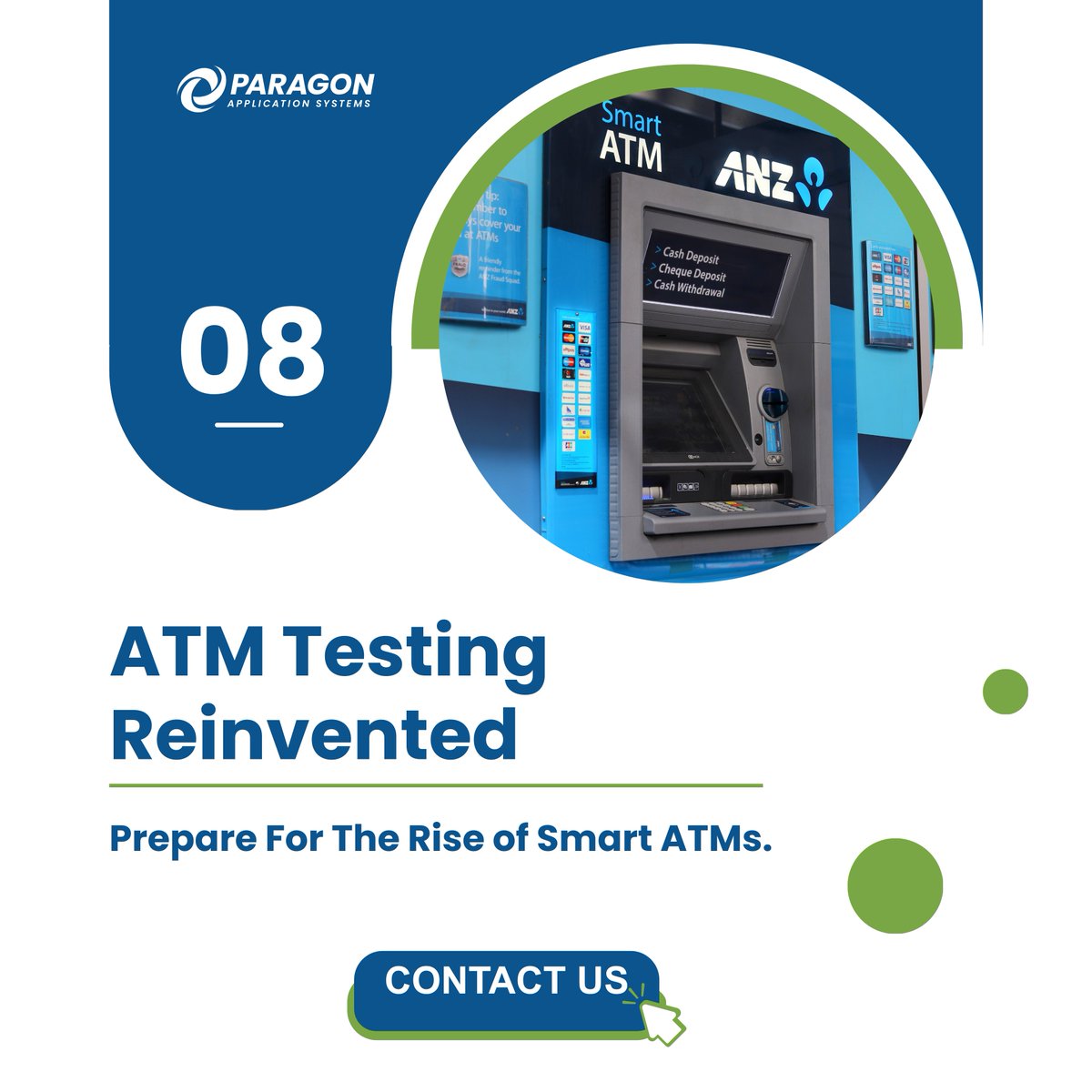 ParagonEdge's tweet image. Modern customers expect more from self-service. Smart ATMs with video banking, remote assistance, and personalized experiences are the future. Let’s build that future together.

 👉 hubs.ly/Q03jRg150

 #SmartATMs #CX #BranchTransformation