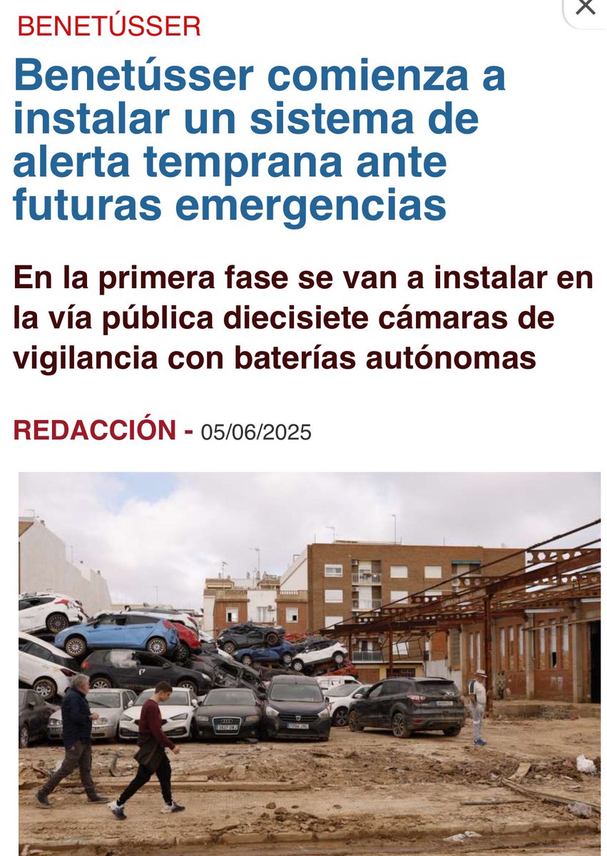 En abril, a propuesta de VOX, se aprobó en el pleno la implantación de un sistema de alertas de emergencias independiente para proteger a nuestros vecinos.

A día de hoy, la negligencia del gobierno socialista de Paiporta sigue intacta. No hay rastro del sistema. No hay avances.