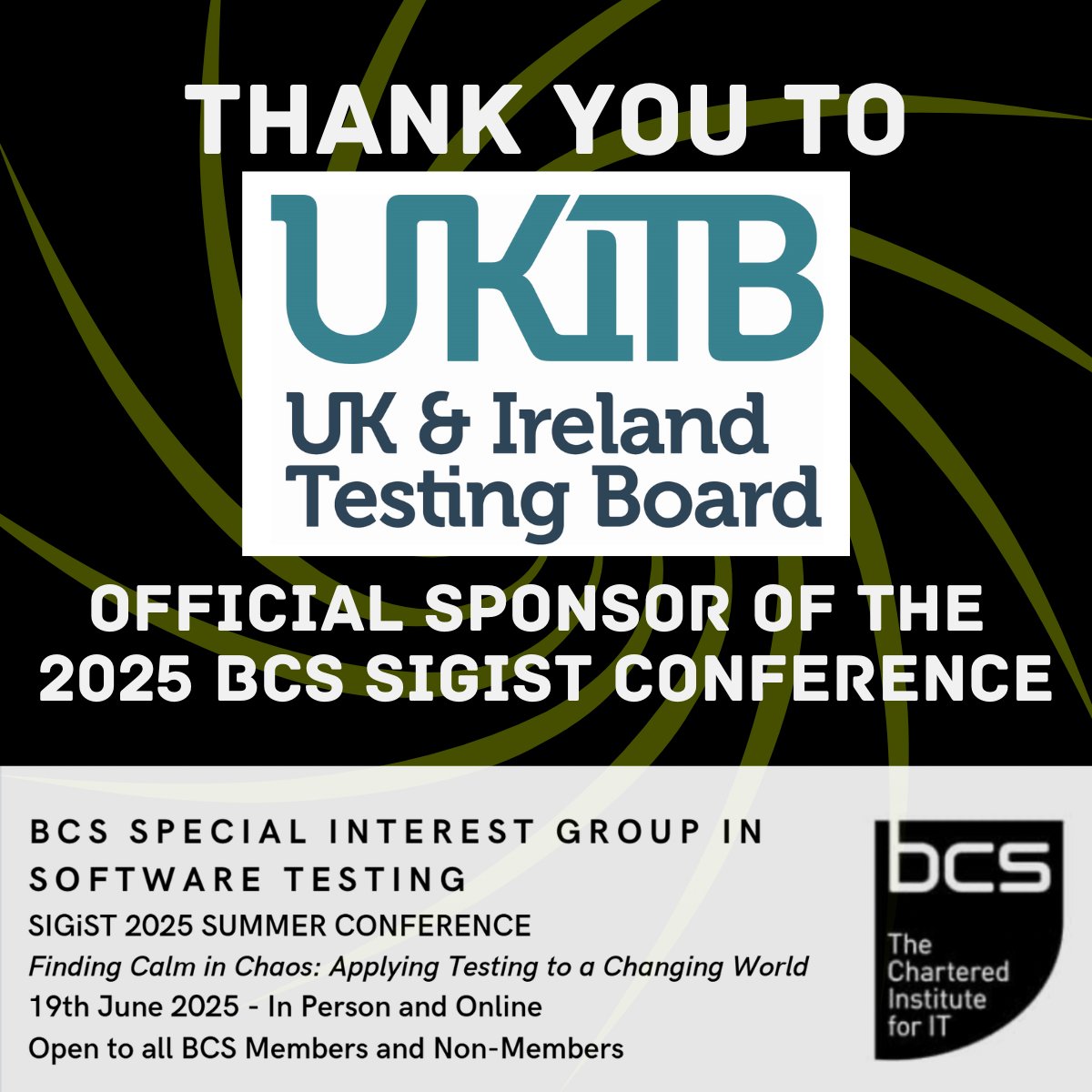 A huge thank you to our sponsor, UKITB, for supporting #SIGiST25!

We’re grateful for your commitment to the software testing community – and we can’t wait to share an incredible day with you on 19 June.
