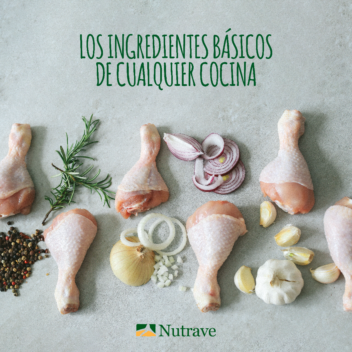 🧅 🍗 ¿Cuales son esos ingredientes que siempre tienes en casa porque los utilizar para cocinar en el día a día?
Nosotros siempre tenemos pollo Nutrave, especias, ajo y cebolla. ¿Coinciden con los nuestros? ✏️