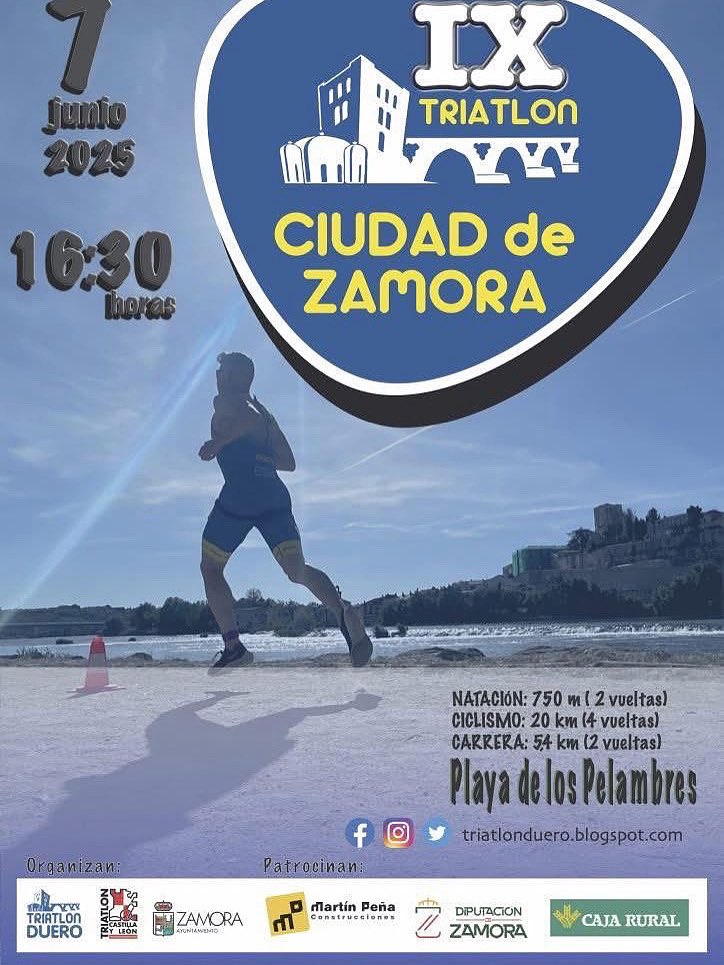 Este fin de semana jugamos en casa y nunca mejor dicho. 9ª edición del Triatlón de Zamora. Si participáis, disfrutadlo, si no, acercáos a verlo o animáos para el próximo año