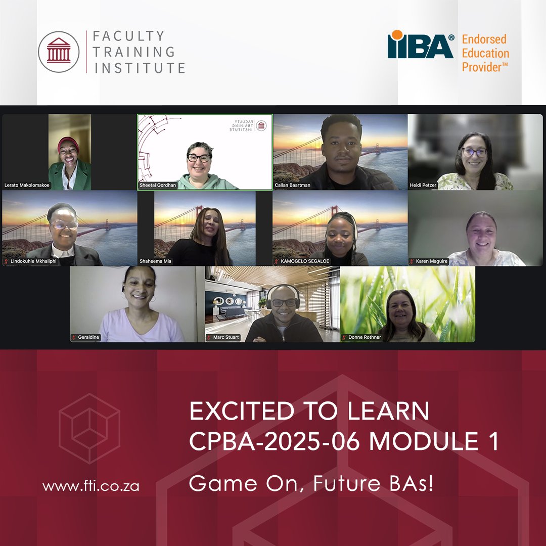 facultytraining's tweet image. Get ready to thrive with CPBA! Your journey towards becoming a qualified business analyst starts here. Welcome to FTI. Let the learning transformation begin! hubs.li/Q03pVSYH0
#ExcitedToLearn #CPBA #FutureAnalysts #AspiringBAs #LeadWithInsights #IIBA #FTISA