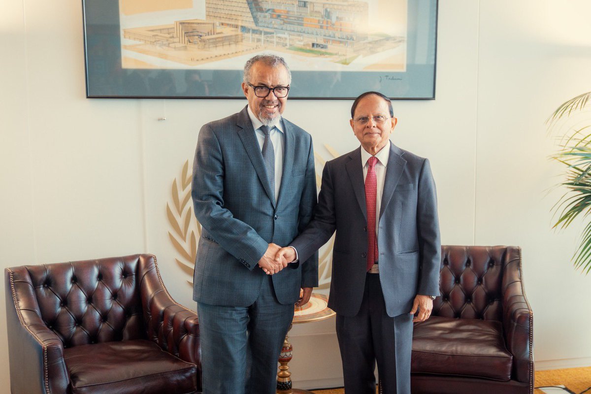Tedros Adhanom Ghebreyesus (@drtedros) on Twitter photo Had good meeting with P.K. Mishra, Principal Secretary to <a href="/PMOIndia/">PMO India</a>, on the many areas of close collaboration between <a href="/WHO/">World Health Organization (WHO)</a> and #India.
We discussed our partnership on the WHO Global Traditional Medicine Centre, outposted in Jamnagar, which will help the world benefit from the Had good meeting with P.K. Mishra, Principal Secretary to <a href="/PMOIndia/">PMO India</a>, on the many areas of close collaboration between <a href="/WHO/">World Health Organization (WHO)</a> and #India.
We discussed our partnership on the WHO Global Traditional Medicine Centre, outposted in Jamnagar, which will help the world benefit from the