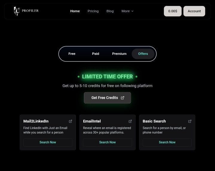 Whether you're a beginner or a pro, Profiler is your go-to platform for open-source investigations.
✅ No subscriptions — pay only when you use
🛠️ 15+ top OSINT tools, all in one place
💸 Starts at just $0.01 per search
🔗 1500+ data sources for deep insights
#OSINT #ProfilerMe