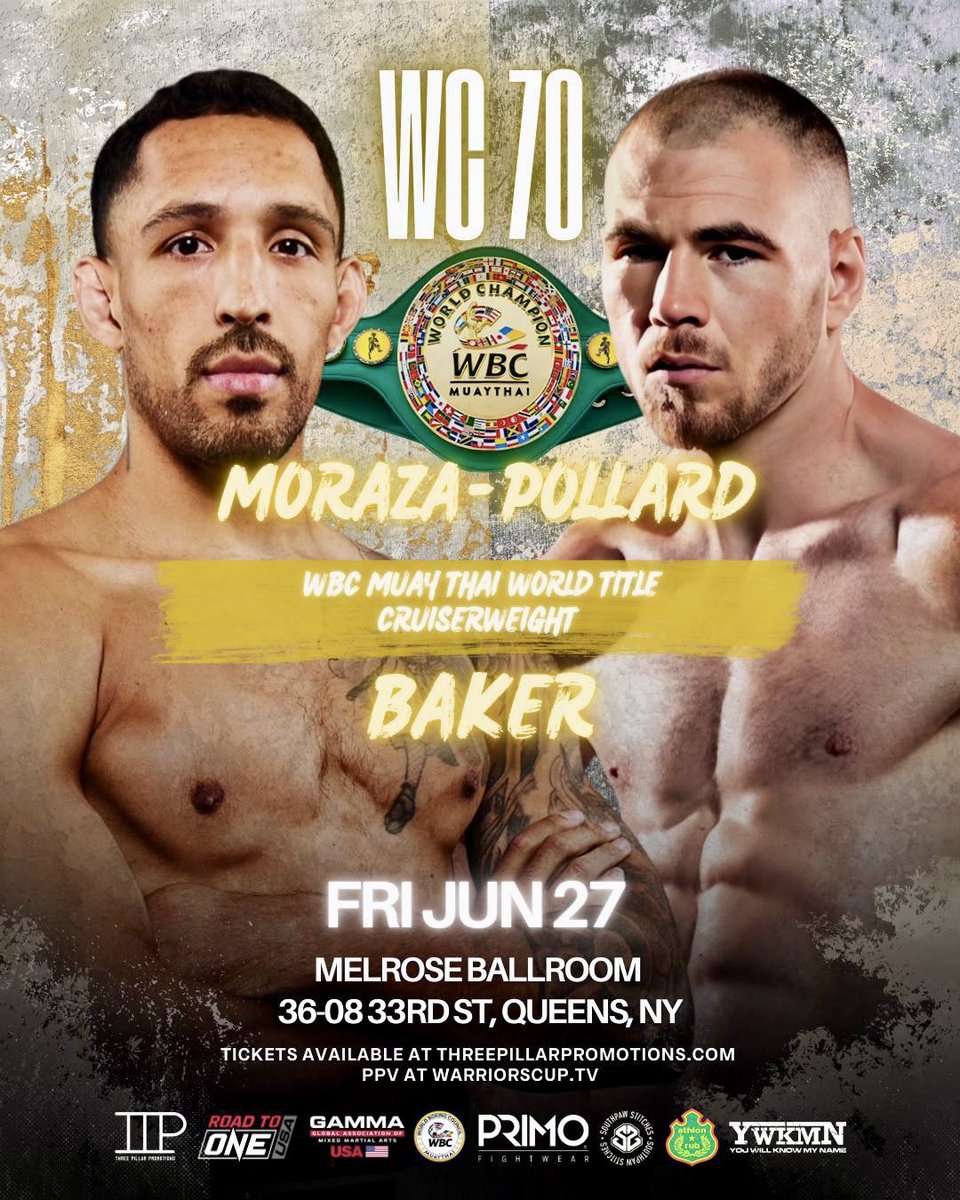 3 weeks ⏳

🏆 WBC Cruiserweight World Title 
🔰 @warriorscup_3pp 
📍 New York City 
🗓️ June 27