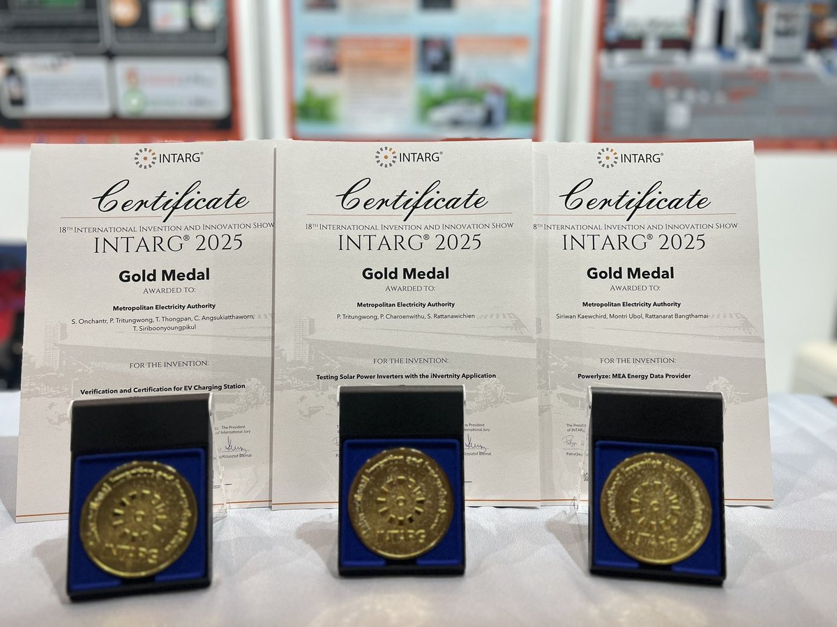 mea_news's tweet photo. MEA คว้าเหรียญทอง 🏅 รวม 5 รางวัลในการประกวดผลงานนวัตกรรมระดับเวทีนานาชาติ และจัดแสดงนิทรรศการในงาน “The 18th International Inventions and Innovations Show” ณ เมืองคาโตวิเซ สาธารณรัฐโปแลนด์
คลิก ▶️ https://t.co/mDRLJAmZ7j
#Poland #MEA
#MEAsmartpeople #smartpeople https://t.co/B7QNmEXm9t