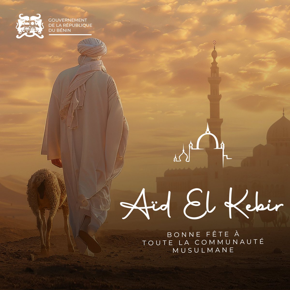 À la communauté musulmane célébrant l'Eid Mubarak, je souhaite une bonne fête avec le vœu que chaque fidèle reçoive, Inch'Allah, les grâces qui en découlent.