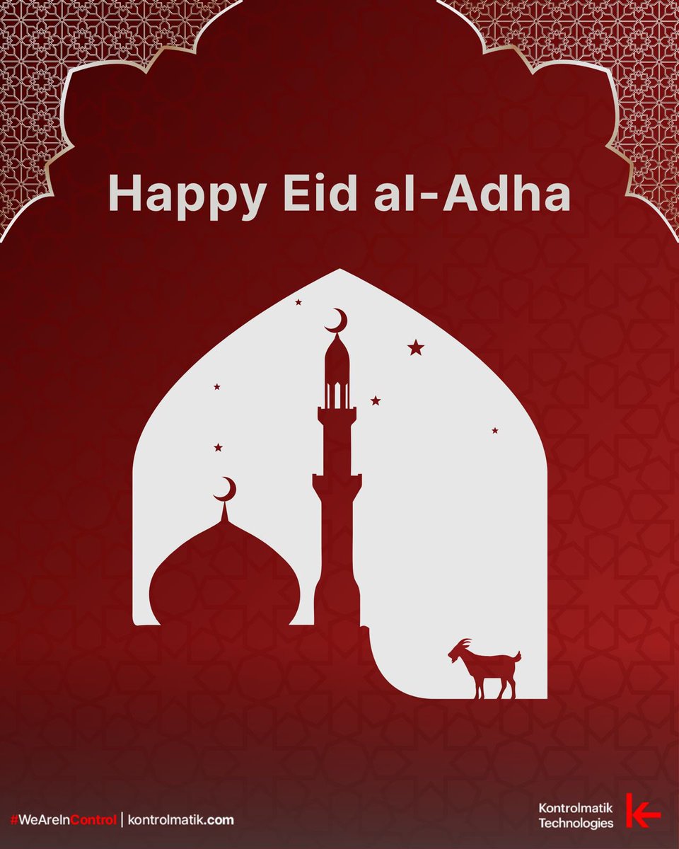 [TR] Kurban Bayramı’nın sevdiklerinizle birlikte sağlık, neşe ve huzur içinde geçmesini dileriz.

Bayramınız kutlu olsun!

—————

[EN] Wishing you a blessed Eid al-Adha filled with health, joy, and peace together with your loved ones.

Happy Eid al-Adha!

#kontrolmatik