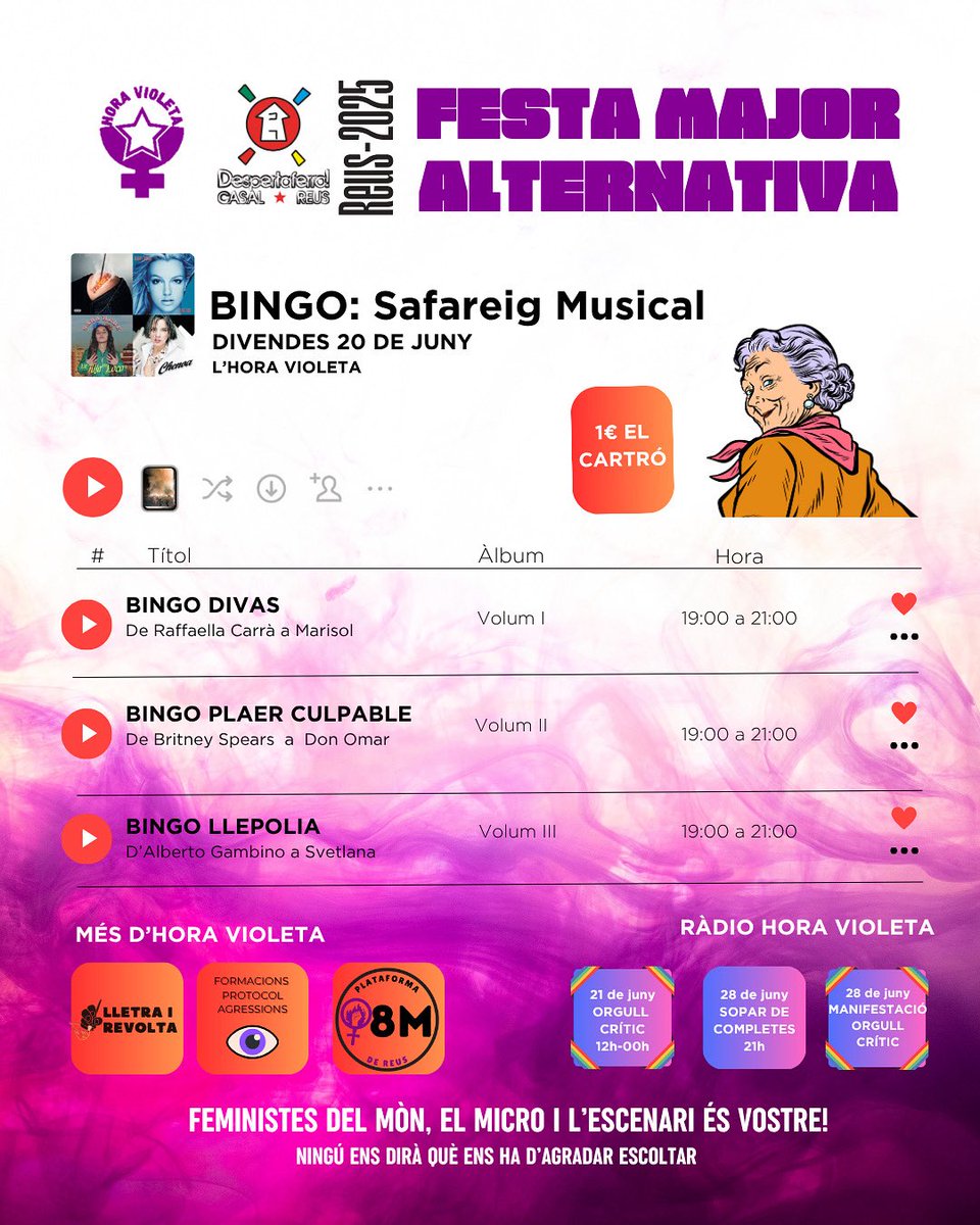 💥SAFAREIG MUSICAL: Un altre bingo musical? NO! O no només. 

Per què? Doncs perquè és molt més que això. Safareig Musical és una oda al gaudi, al “gosseig”, a cantar a ple pulmó, a expulsar la culpa de sobre i a fer safareig col·lectiu. 

✍️20 de juny - 19h - <a href="/CasalDPF/">Casal Despertaferro!</a>