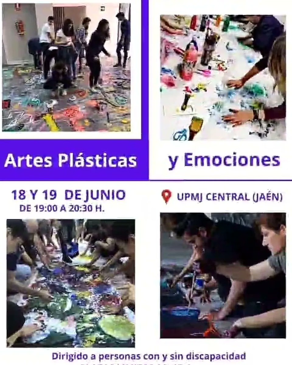 ArtDiversia vuelve a la #UPMJ con un curso lleno de arte inclusivo y emoción a cargo de Juan Ramón F. Puñal!

Explora el #arte como canal de #expresión libre, accesible y sin barreras para personas interesada en la #inclusión.

👉 InscrÍbirte: linktr.ee/upmj 

<a href="/AytoJaen/">Ayuntamiento de Jaén</a>