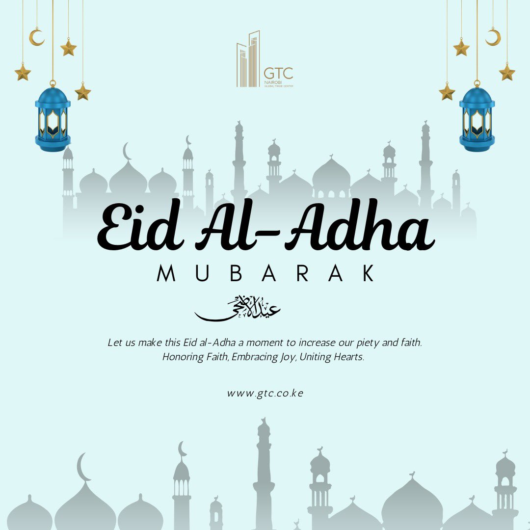 GTCKenya1's tweet image. GTC extends our heartfelt wishes to our Muslim community, colleagues, and partners. May this time of reflection, sacrifice, and togetherness bring peace, prosperity, and joy to you and your loved ones.
Thank you for being an essential part of our journey.
#EidAlAdha2025