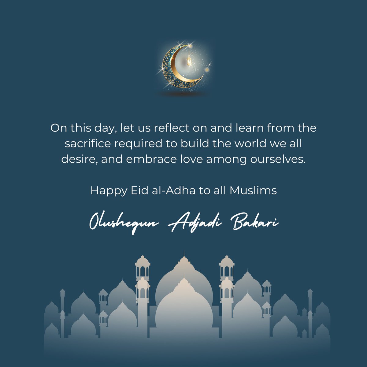 Happy Eid al-Adha to all Muslims.

#EidAlAdha