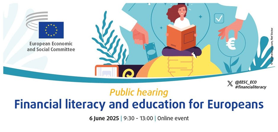 🎙️Join us LIVE!
How can we empower citizens through better financial education?
👉Institutions, civil society and industry discuss solutions and share good practices from across the EU!
📺Webstream: europa.eu/!xMfQhN
💬Ask via Sli.do with: #financialiteracy