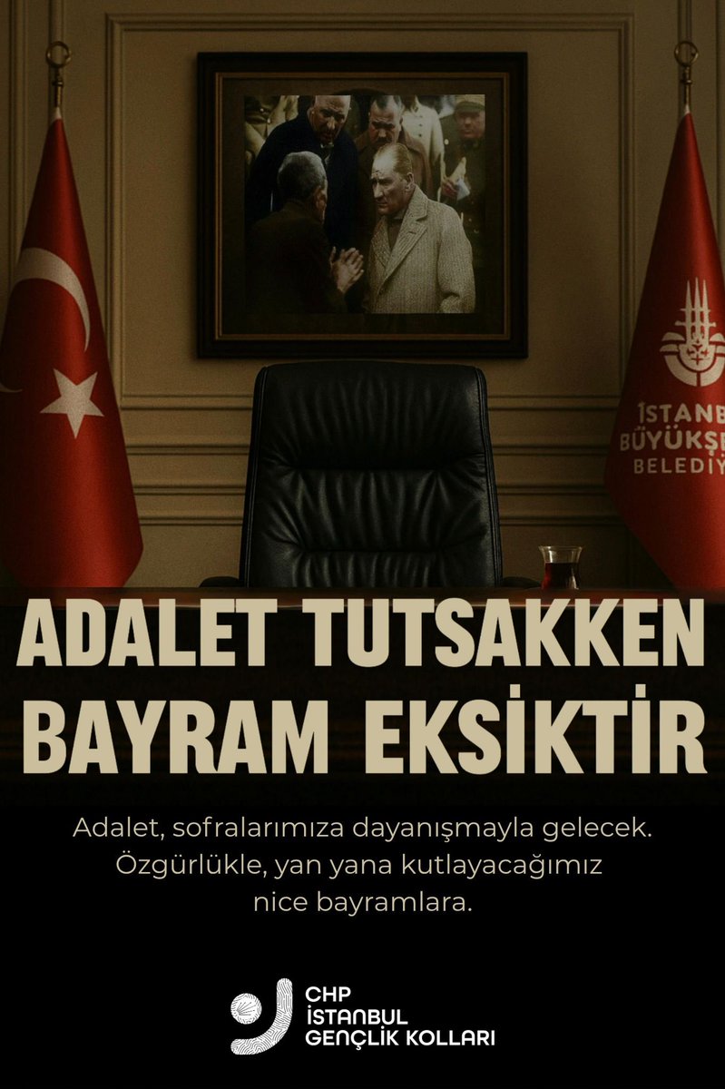 Özgür, adil ve huzur dolu bir ülke dileğiyle; Kurban Bayramımız kutlu olsun!