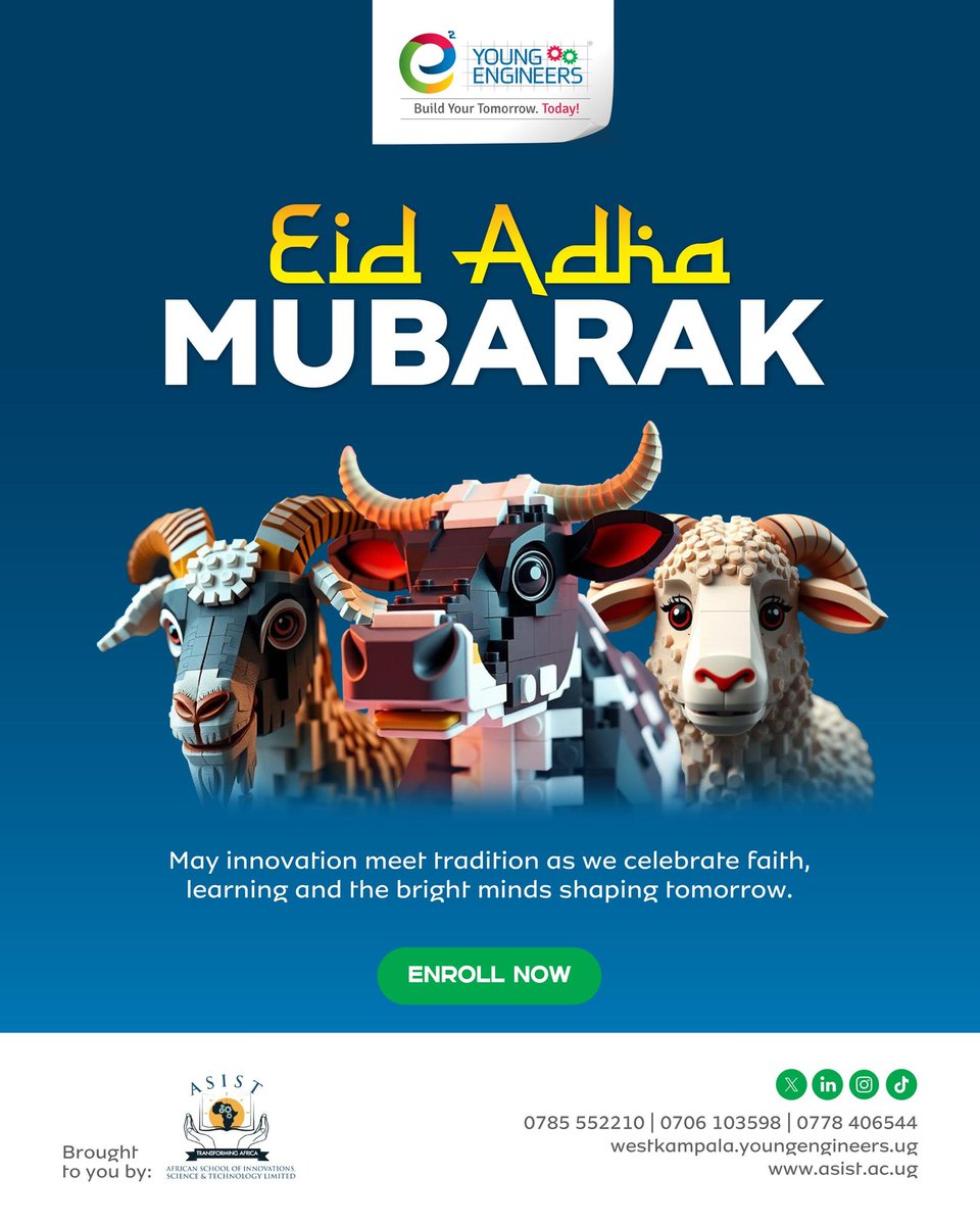 YoungEngneersUG's tweet image. 🌙 Eid Mubarak from all of us at ASIST!

May this day bring joy, reflection, and renewed inspiration to dream, build, and innovate. 

#EidMubarak #STEMEducation #InnovationForAll