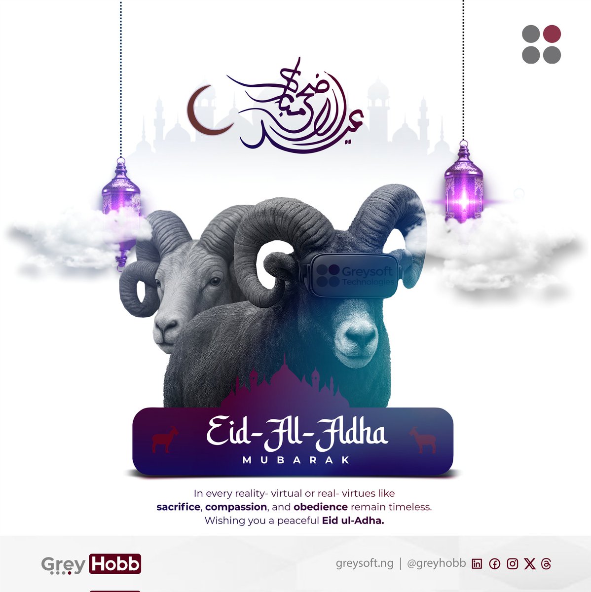 In every reality, virtual or real, virtues like sacrifice, compassion, and obedience remain timeless. Wishing you a peaceful Eid Mubarak.
#EidMubarak 
#EidAlAdha