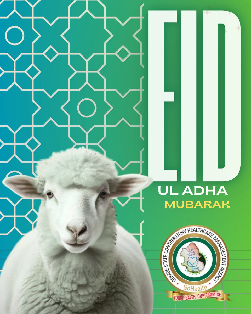 GoHealth11's tweet photo. 🌙 Eid Mubarak from GoHealth!

As we celebrate Eid al-Adha, we wish all our beneficiaries and the people of Gombe State peace, good health, and happiness.
May this season inspire unity, compassion, and wellbeing for all.

#EidMubarak #GoHealthCares #HealthyGombe https://t.co/e0sDeP1ttS