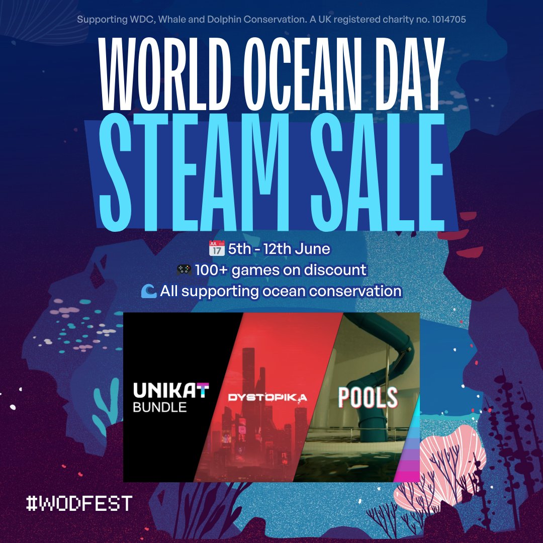 UNIKAT Label | High Above coming soon ☁ (@unikatlabel) on Twitter photo We're supporting the wonderful people at <a href="/GamesForWaves/">Games For Waves #WODFest</a> with their World Ocean Day Sale.
You can grab the UNIKAT Steam Bundle for 15% less, with part of the proceeds going straight to help save the dolphins and whales.
See, games can be beneficial to the planet... We're supporting the wonderful people at <a href="/GamesForWaves/">Games For Waves #WODFest</a> with their World Ocean Day Sale.
You can grab the UNIKAT Steam Bundle for 15% less, with part of the proceeds going straight to help save the dolphins and whales.
See, games can be beneficial to the planet...