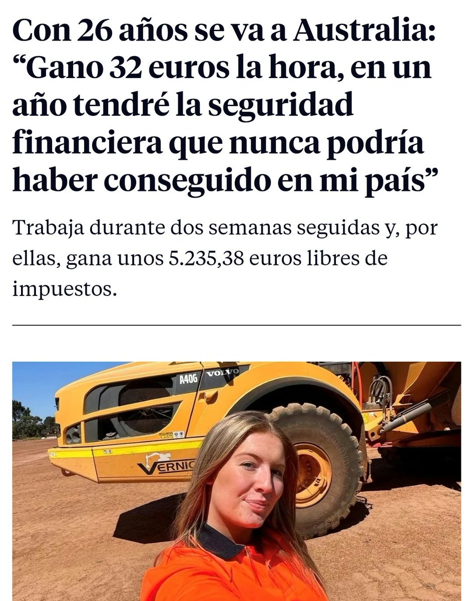 Trabajando solo 2 semanas, ya cobra casi lo mismo que un español en 5 meses.