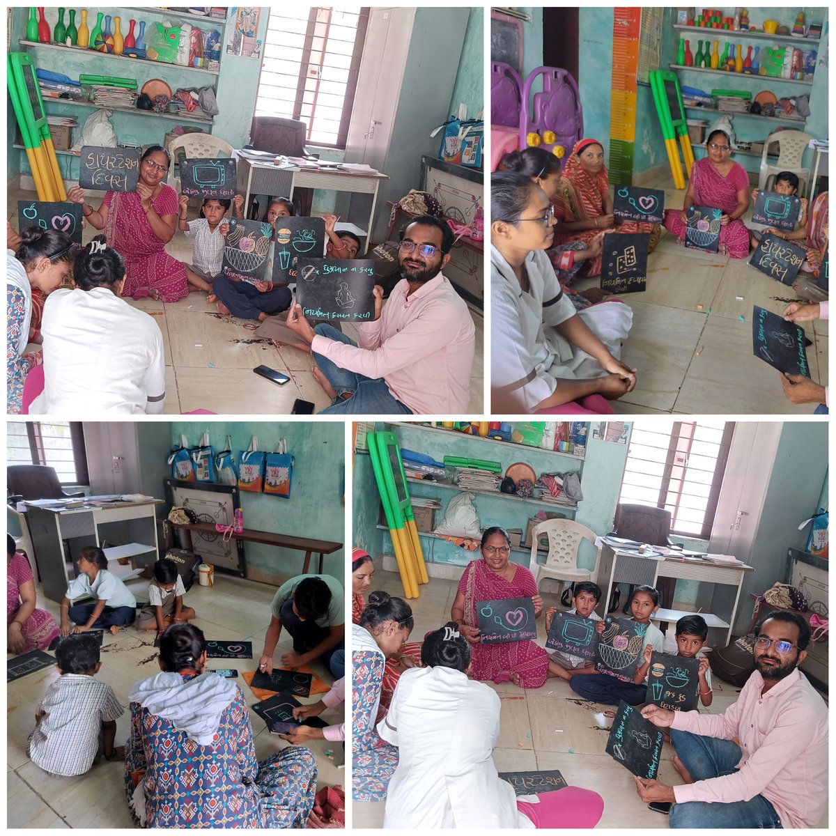 AAM : Hathla
Village : Dudhala
આજ રોજ આયુષ્માન આરોગ્ય મંદિર હાથલા ખાતે હાયપરટેન્શન સબંધિત પોસ્ટર, પેઇન્ટિંગ, સ્લોગન બનાવવા માં આવેલ તથા હાયપરટેન્શન ને અટકાવવા માટે ની સમજુતી આપી.