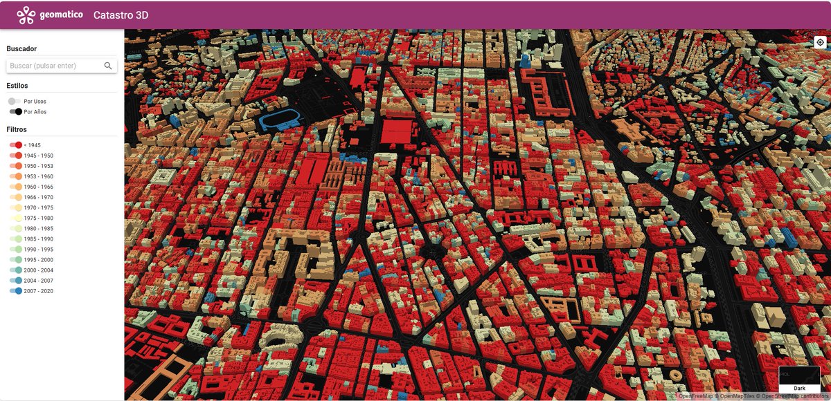 🏙️ ¡Nuevo mapa #3D del #Catastro en España!
Visualiza edificios por año y uso 🏘️
Basada en datos oficiales, permite explorar el desarrollo urbano en todo el país.
Te lo contamos en el #BlogIDEE
 👉 blog.idee.es/archivo/-/blog…