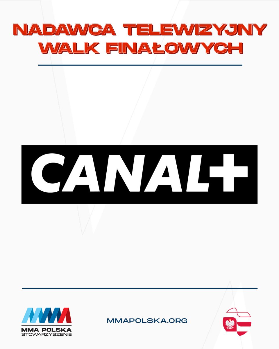 Niezwykle miło nam poinformować, że <a href="/CANALPLUS_SPORT/">CANAL+ SPORT</a> został oficjalnym nadawcą walk finałowych 14. Mistrzostw MMA  🤝

📺 Zmagania finałowe będą transmitowane na żywo na antenie CANAL+ SPORT 5 oraz w serwisie streamingowym CANAL+. 

👉 Start 7 czerwca od godz. 15:00.