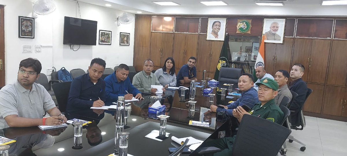 Delegation of frontline forest officials from Bhutan met GTF and NTCA representatives during an exposure visit to India on tiger and wildlife conservation, especially management of human wildlife interface issues