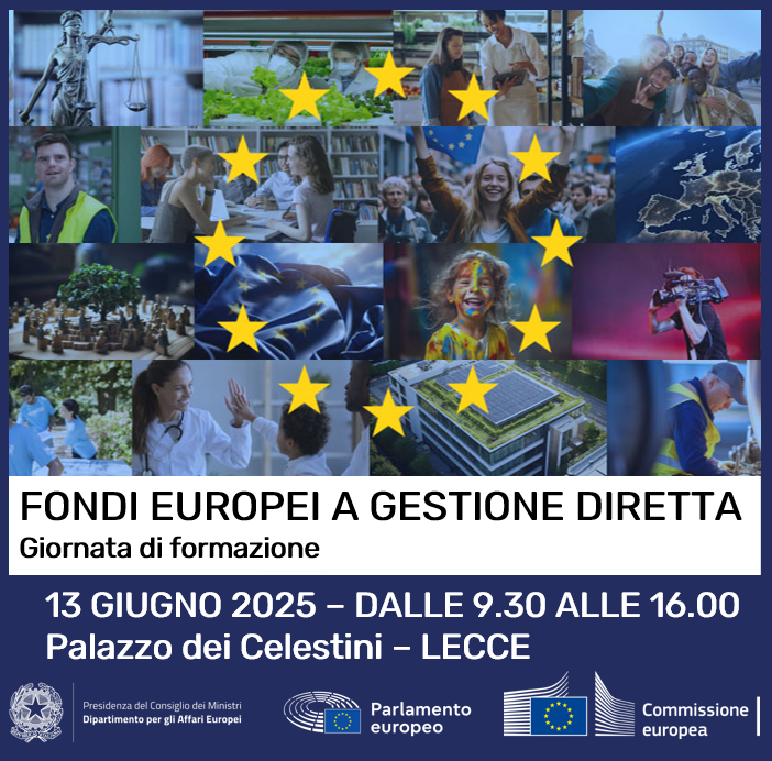 DipPoliticheUE's tweet image. ‼️Fondi diretti 🇪🇺
📅 #13giugno #Lecce giornata di formazione per funzionari enti locali
🎯 Promuovere più conoscenza e diffusione dei programmi a gestione diretta. Focus su programma LIFE
🎙️Apre i lavori il Ministro @TommasoFoti
Info e iscrizioni👇
affarieuropei.gov.it/it/comunicazio…