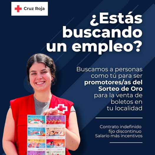 Trabaja en Cruz Roja por una buena causa. Inscríbete aquí: tinyurl.com/promotorsorteo…