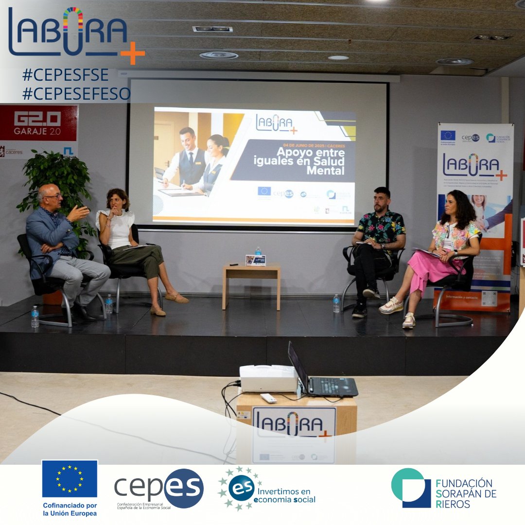 FundacinSorapn's tweet photo. 📢Desde Labora+, el 4 de junio celebramos una jornada centrada en el Agente de Apoyo entre Iguales, compartiendo experiencias y el compromiso con modelos centrados en las personas. ¡Seguimos avanzando!💡
#CepesPoises #CepesFSE #EFESO #CEPESEFESO #LABORAPLUS https://t.co/3mSNY1J8yQ