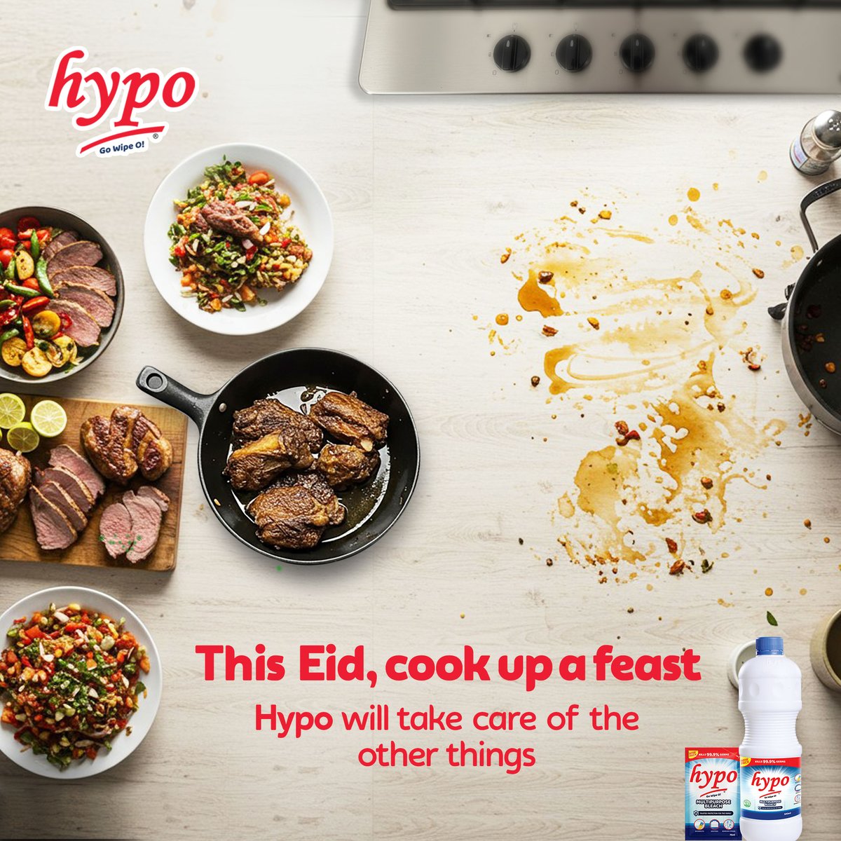 HypoGoWipeO's tweet image. Eid al-Adha Mubarak!
May the joy and blessings of this celebration endure.

Enjoy your feast while Hypo handles the mess and the germs.

#EidAlAdhaWithHypo
#EverydayProtection