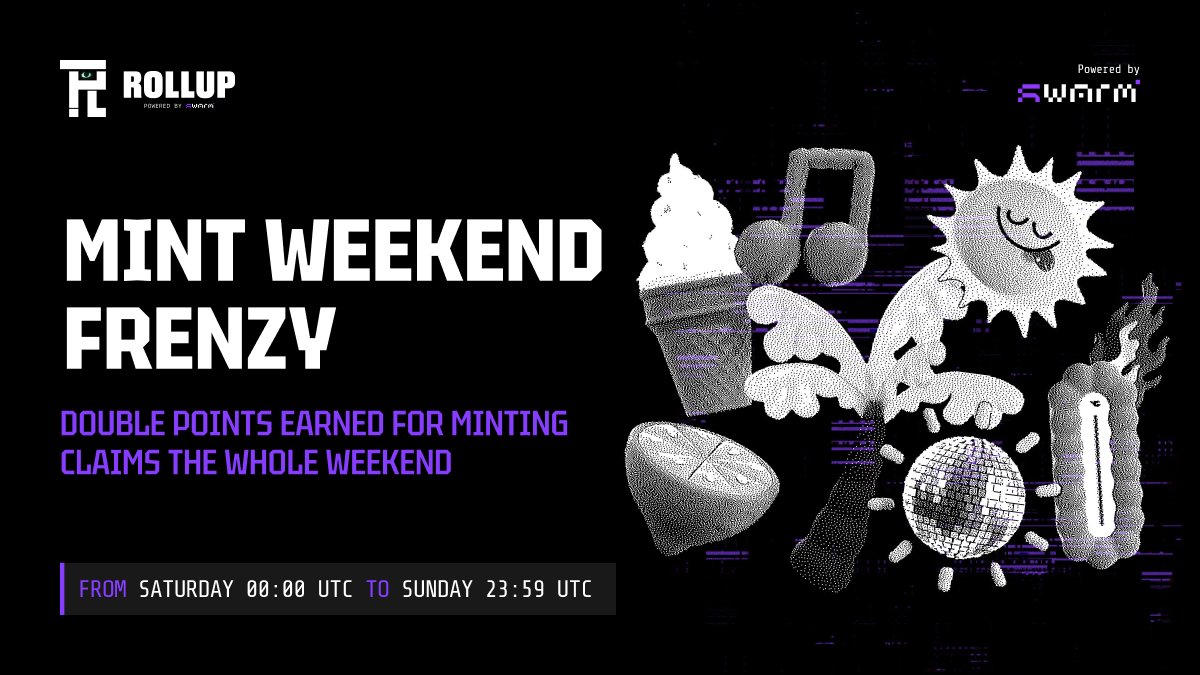 Rollup_News's tweet image. DOUBLE POINTS ALL WEEKEND, BECAUSE IT'S MINT WEEKEND FRENZY!
🏁 The Frenzy kicks off Saturday at 00:00 UTC
Every claim you mint = 2x the points
The 1,000,000 sponsored transactions won’t last forever 👀
⏳ Ends Sunday at 23:59 UTC
Happy truth minting.