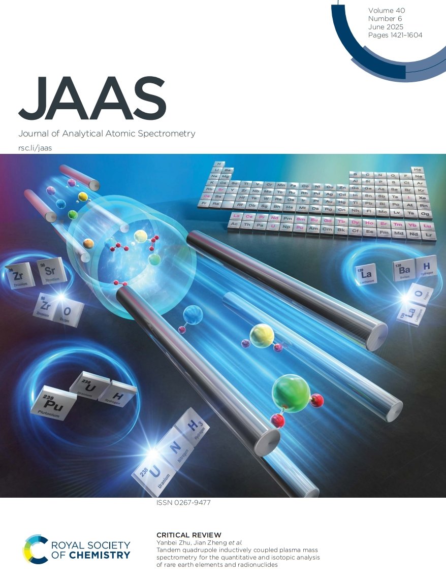 JAAS News (@jaasnews) on Twitter photo On the front cover of issue 6 of JAAS:
Tandem quadrupole inductively coupled plasma mass spectrometry for the quantitative and isotopic analysis of rare earth elements and radionuclides.
#OpenAccess from Yanbei Zhu, Jian Zheng et al <a href="/AIST_JP/">ē£ę„ęč”ē·åē ē©¶ęļ¼ē£ē·ē ļ¼</a> <a href="/TohokuUniPR/">Tohoku University</a> pubs.rsc.org/en/content/art⦠On the front cover of issue 6 of JAAS:
Tandem quadrupole inductively coupled plasma mass spectrometry for the quantitative and isotopic analysis of rare earth elements and radionuclides.
#OpenAccess from Yanbei Zhu, Jian Zheng et al <a href="/AIST_JP/">ē£ę„ęč”ē·åē ē©¶ęļ¼ē£ē·ē ļ¼</a> <a href="/TohokuUniPR/">Tohoku University</a> pubs.rsc.org/en/content/artā¦